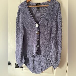 Pur Lavender Button-Up Sweater